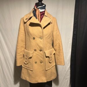 Vintage 60’s Camel Wool Blend Coat Size Small